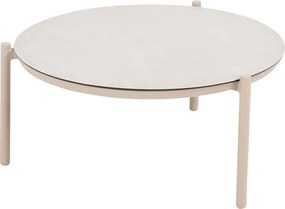 4 Seasons Vic loungetafel Ø73xH35 cm latte - ceramic print