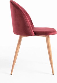 Set 4 Vint Fluwelen Stoelen