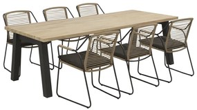 4 Seasons Outdoor | Scandic tuinset derby tafel 240 cm  Tuintafel    houtkleur weerbestendig