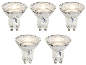 Set van 5 GU10 50mm dimbaar in Kelvin LED lampen helder 4.9W 400 lm 2200-3000K