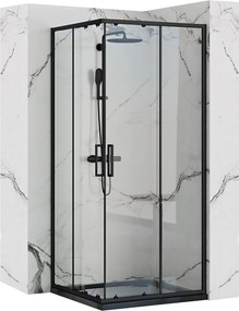 Rea Punto Black 90x90 douchewand