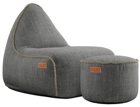 Cobana Lounge Stoel & Pouf Outdoor - Grijs