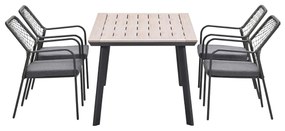 Garden Impressions Ross tuinset 5-delig mosgroen - Penedo tuintafel 160x90 cm