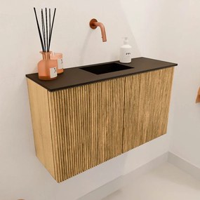 Mondiaz Joya 70cm toiletmeubel oak met wastafel faye midden zonder kraangat urban