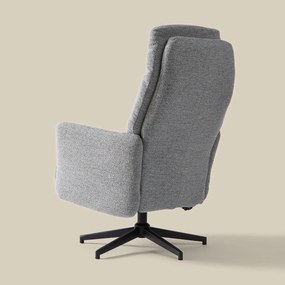 Verstelbare Fauteuil Met Voetenbank Grijs