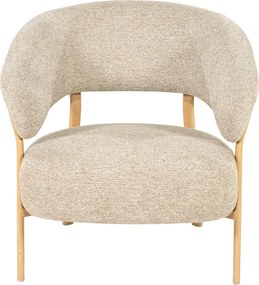 Fauteuil Met Houten Poten Naturel