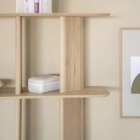 Open Wandkast Eikenhout Naturel - 180x40x180cm.