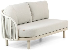 Hoek loungeset 5 personen Aluminium/rope Taupe  Santika Furniture Santika