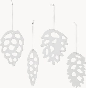 Kerstornamenten Alba Cone, 4-delig