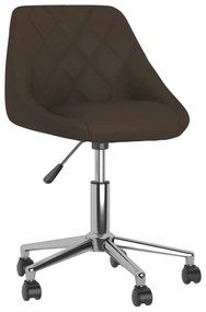 vidaXL Kantoorstoel draaibaar kunstleer bruin