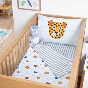 Hoeslaken baby, perkal katoen, kap 17 cm, dierenprint, PETITE SAVANE