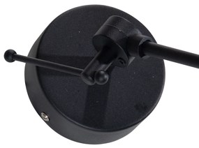 Hanglamp zwart met velours kap taupe 35cm - Blitz Klassiek / Antiek, Modern E27 rond Binnenverlichting Lamp