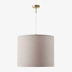 Arlina Stoffen Hanglamp Plafondlamp Goud - Transparant & Licht Taupe Grijs Ø50 Cm - ↑40 Cm Arlina - Sklum