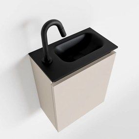 Mondiaz Ture 40cm toiletmeubel linen met wastafel urban rechts 1 kraangat