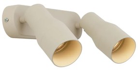 Afgeronde plafondSpot / Opbouwspot / Plafondspot beige GU10 50mm 2-lichts - Stanley Modern GU10 ovaal Binnenverlichting Lamp