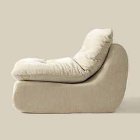 Creme Lounge Fauteuil Retro