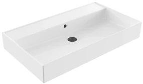 Lambini Designs Valenza wastafel keramiek 80cm zonder kraangat wit glans