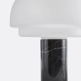 Tafellamp, opaline en marmer, hoogte 43,1 cm, AGATHILDA