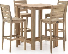 Barset ROUGH | 4 personen | Tuinset teakhout | 5-delig | Kees Smit Tuinmeubelen