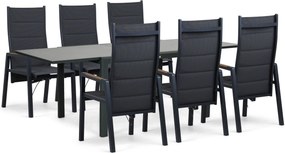 Tuinset 6 personen 140 cm Aluminium Grijs Lifestyle Garden Furniture Essence/Montaro