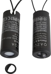 12V systeem zwart 10m met 5 grondspots incl. LED IP44 - Voltaire Linsey