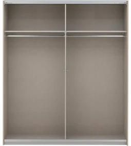 Goossens Basic Kledingkast Miami, 226 cm breed, 210 cm hoog, 1x spiegeldeur re en 1x schuifdeur li