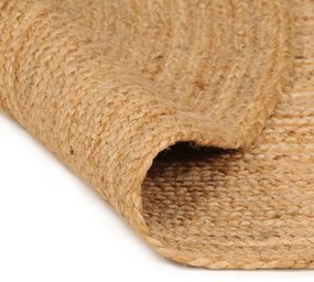vidaXL Tapijt rond 180 cm gevlochten jute