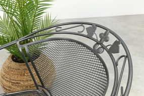 Elegance stapelbare balkonset 3-delig strekmetaal 60x60 cm. - Antraciet