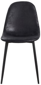 Zwarte Teok Vintage Kunstlederen Stoel