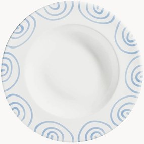 Handgemaakt soepbord Blaugeflammt