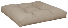 vidaXL Bankkussen pallet 70x70x10 cm taupe