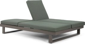 Lifestyle Garden Furniture Massimo Ligbed Met Kussen Antraciet/moss Green Aluminium Grijs