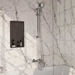 Brauer Stripe thermostatische badkraan met glijstang en 3 standen handdouche chroom