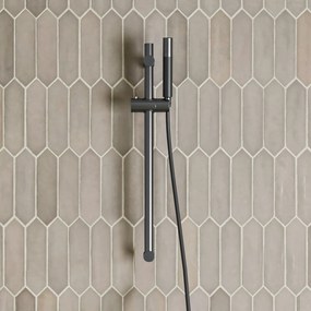 Saniclear Iron Pro glijstangset met staafhanddouche verouderd ijzer - gunmetal