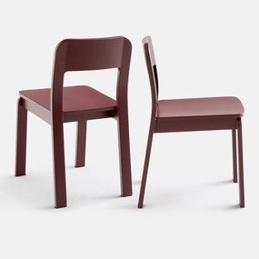 Set van 2 gebeitste massief berken stoelen, Talet