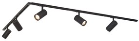 LED Modern railsysteem met 5 Spot / Opbouwspot / Plafondspots zwart 1-fase - Iconic Mark Modern rond Binnenverlichting Lamp