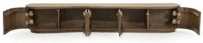Eleonora Josh Eiken Tv-meubel Organische Vorm 240 Cm Bruin - 240x42x43cm.