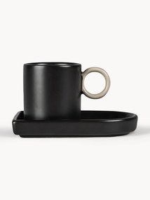 Porseleinen espressokopjes met schoteltjes Niki, 2-delig