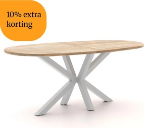 + 10% kassakorting | Bartafel ROUGH | Ovaal | Tuintafel Teakhout | 240x120cm | 6 personen | Kees Smit Tuinmeubelen