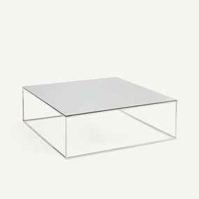 Salontafel met spiegel in verchroomd metaal, MAHAUT