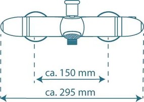 Schutte SUPRA thermostatische mengkraan bad, chroom