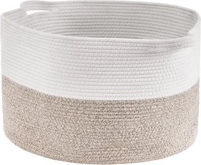 VEVOR Katoenen mand 558 x 558 x 355 mm, dekenmand, 87 L, mand van katoenen touw, gevlochten mand met handvatten, wasmand, opvouwbaar, opbergmand voor het organiseren van kleding, kinderspeelgoed en kussens