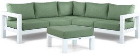 Hoek loungeset 5 personen Aluminium Wit Lifestyle Garden Furniture Luca
