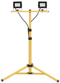 vidaXL Spotlight met statief LED 2x20 W koudwit