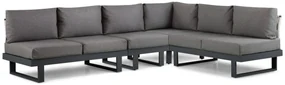 Hoek loungeset 6 personen Aluminium Grijs Lifestyle Garden Furniture Lorenzo