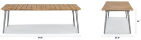 The Outsider Dining Tuintafel - Reims - 240x100 cm - Acaciahout - Grijs - The Outsider