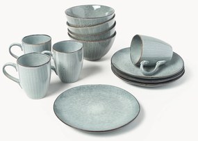 Handgemaakte ontbijtset Nordic Sea, 4 personen (12-delig)