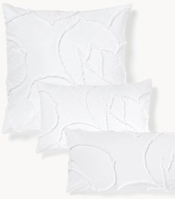 Perkalkatoenen kussenhoes Madeline met getufte design