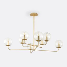 Hanglamp in messing en glas, Moricio