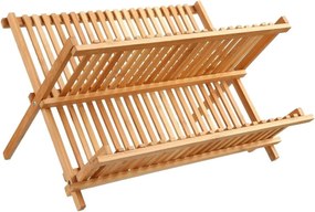 Secret de Gourmet Bamboe afdruiprek - 2-laags - 42x33x25 cm - Inklapbaar